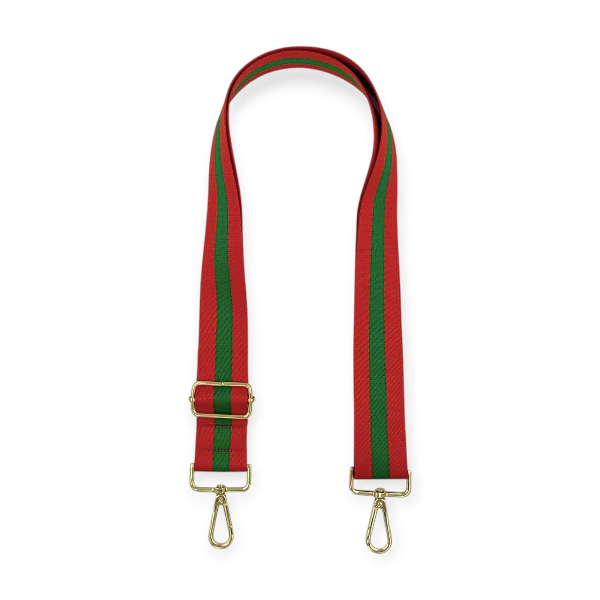 Adjustable Handbag Strap / Striped Candy Apple