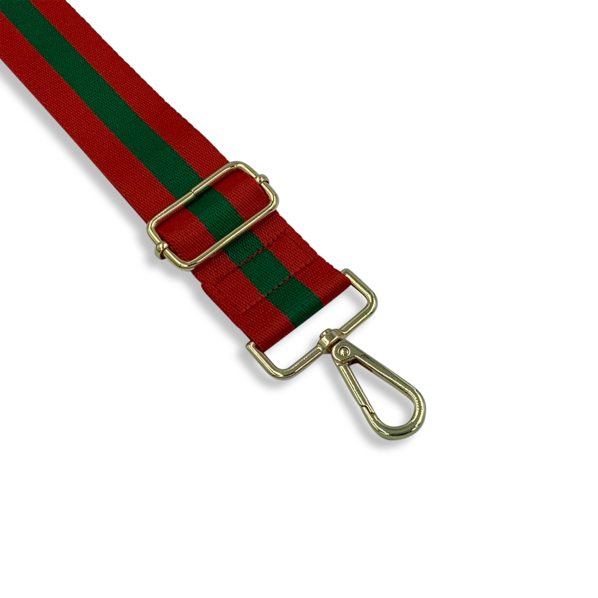 Adjustable Handbag Strap / Striped Candy Apple