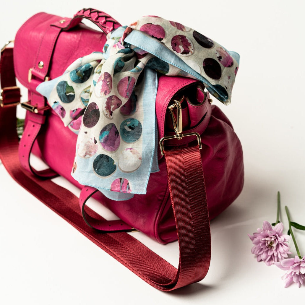 Premium Adjustable Handbag Strap / Ruby Red
