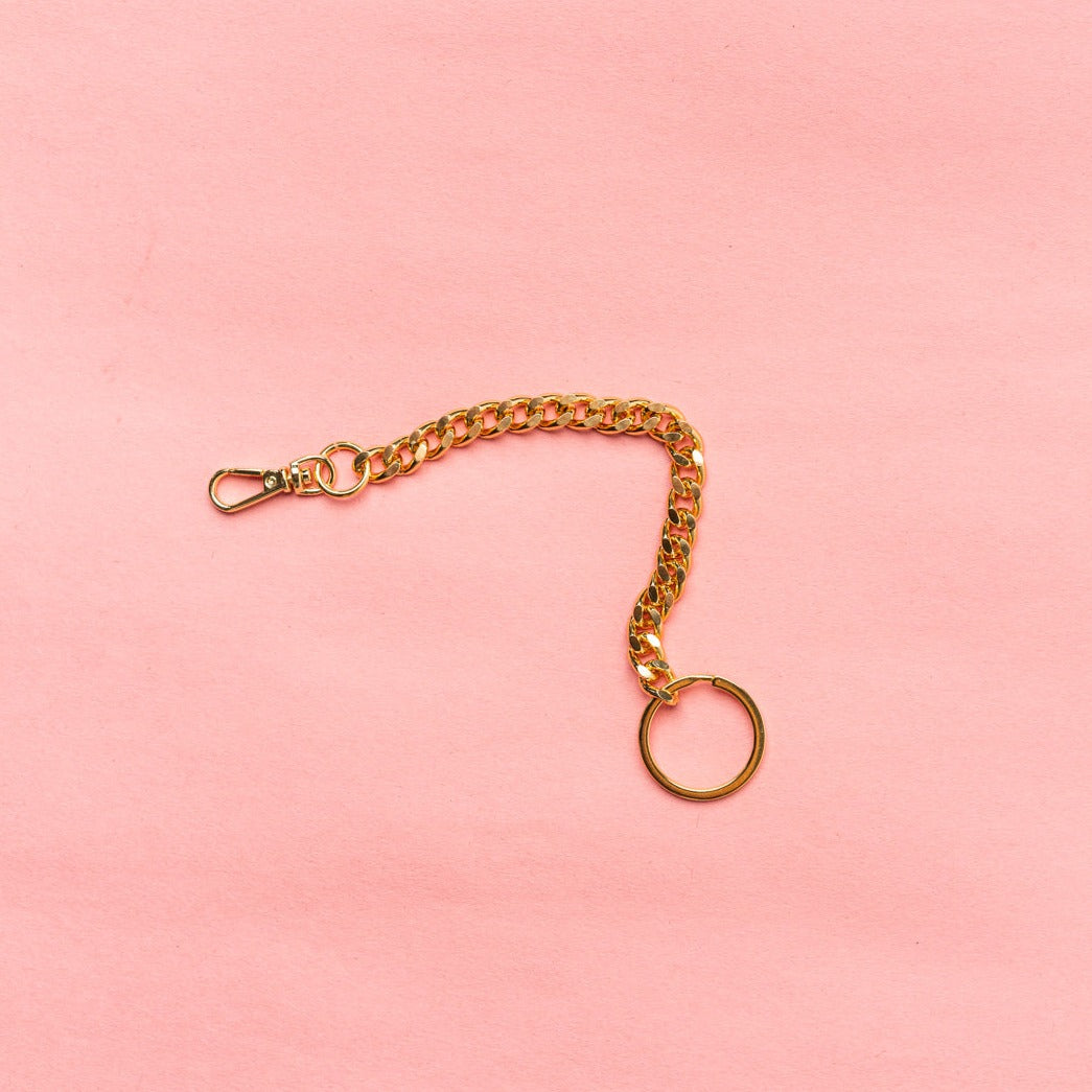 Gold Plated Keychain with Snap Hook / 22cm