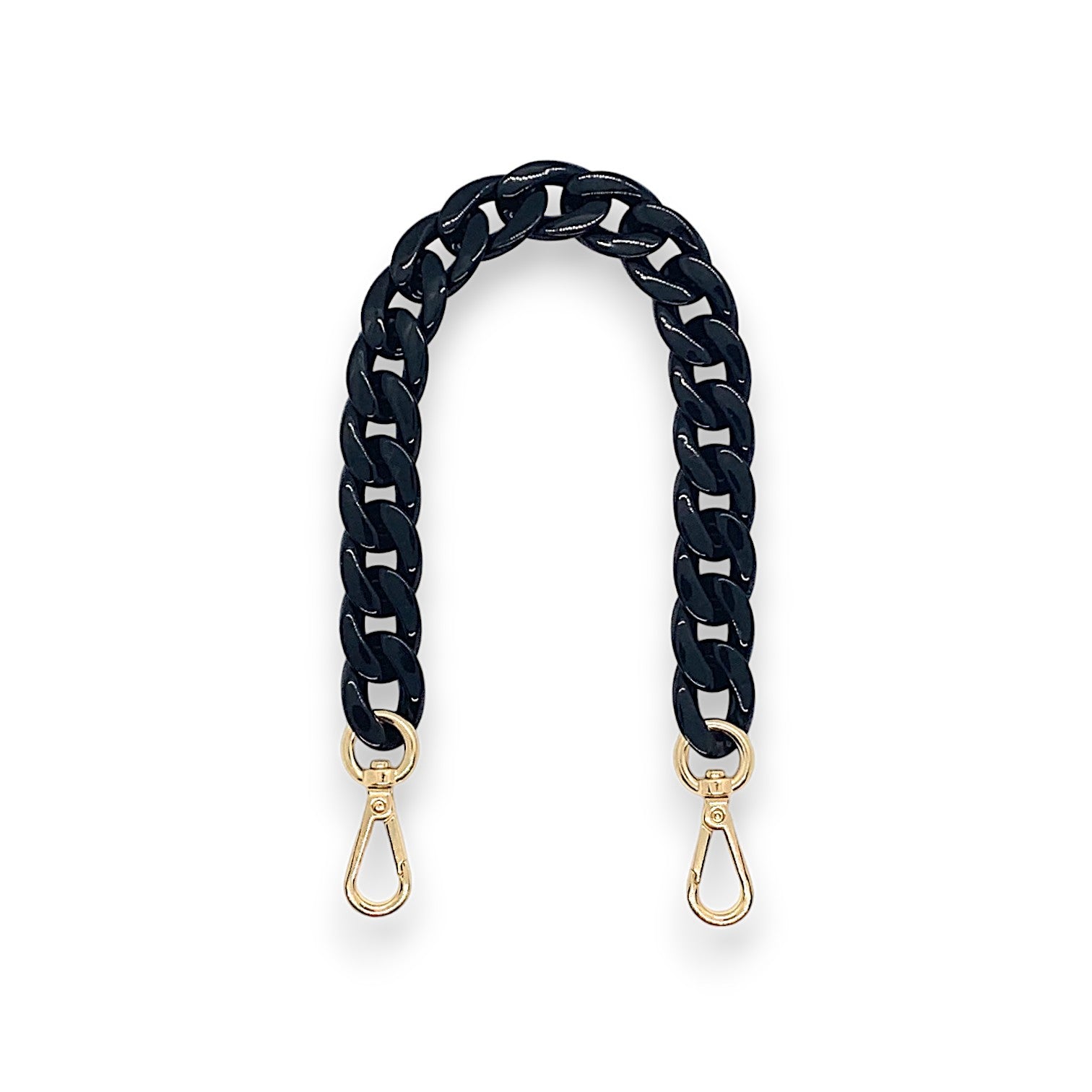 Acrylic Handbag Chain / Black Ebony 40cm
