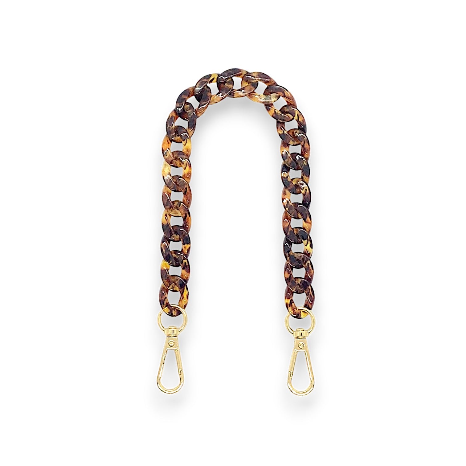 Acrylic Handbag Chain / Brown Tortoise 40cm