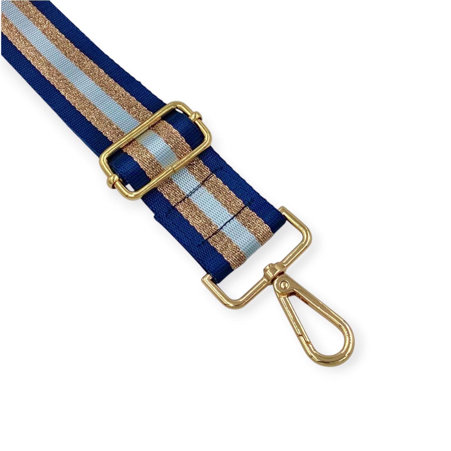 Premium Adjustable Handbag Strap / Striped Midnight Sky