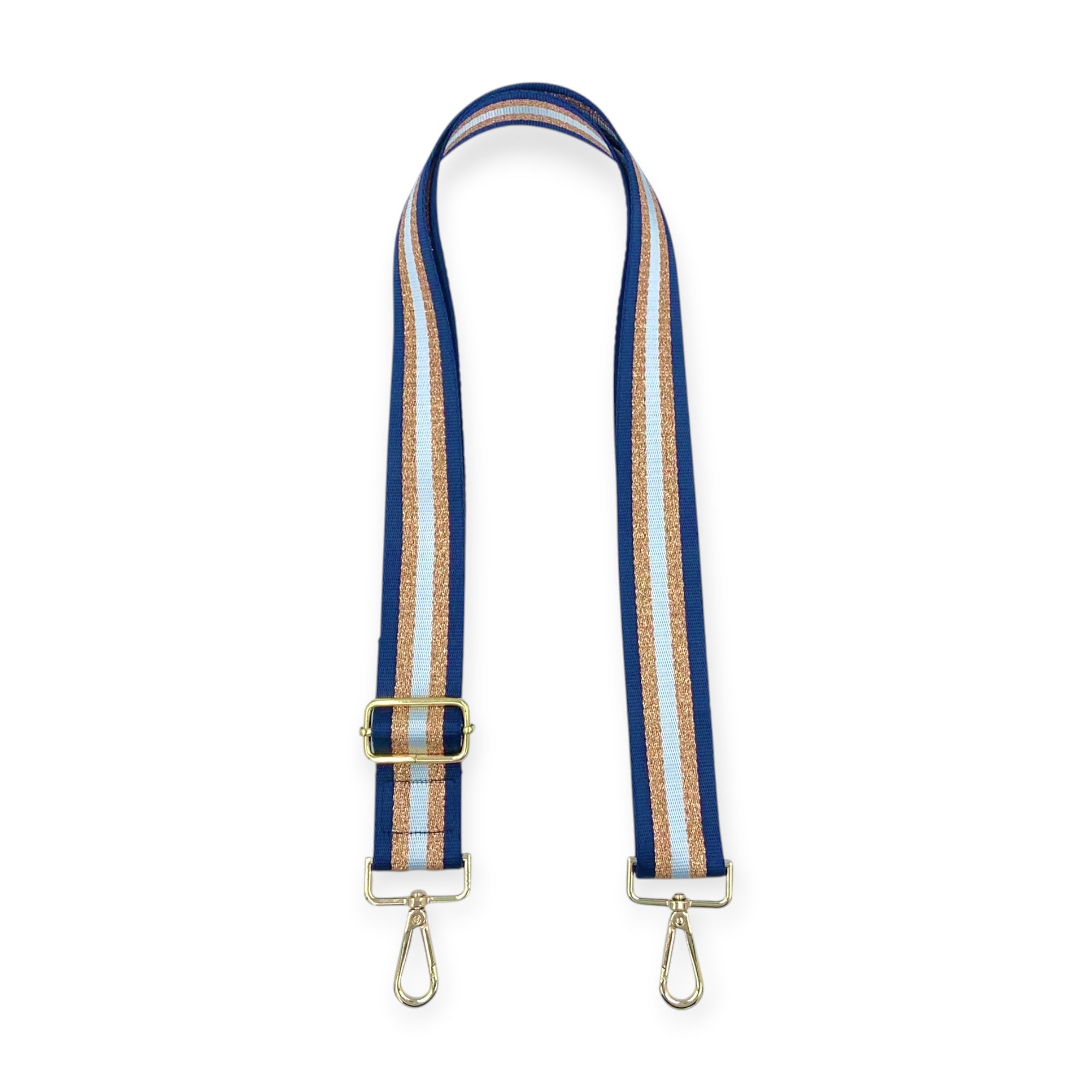 Premium Adjustable Handbag Strap / Striped Midnight Sky