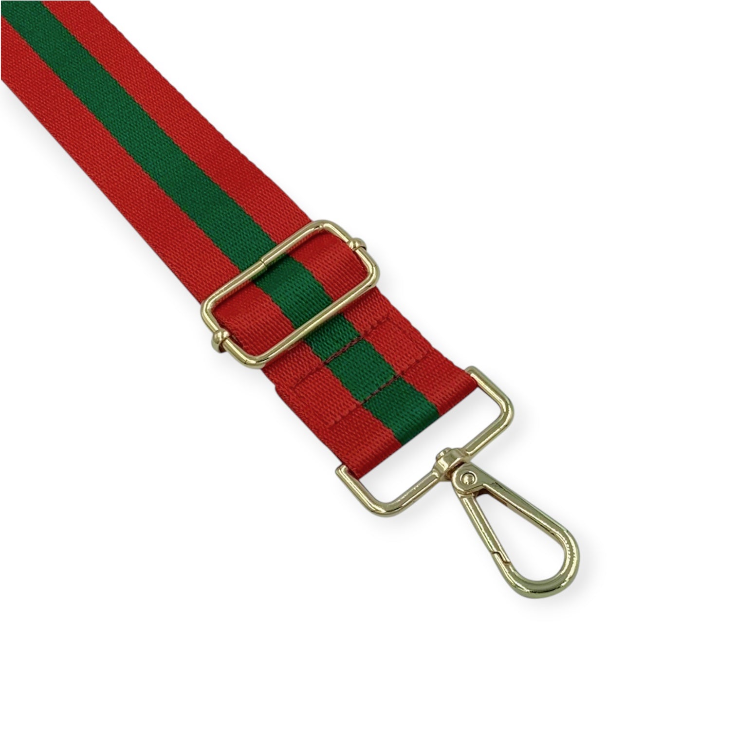 Adjustable Handbag Strap / Striped Candy Apple
