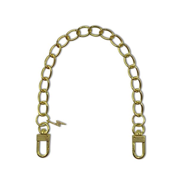 Handbag Chain with Lightning Charm / Gold 30cm