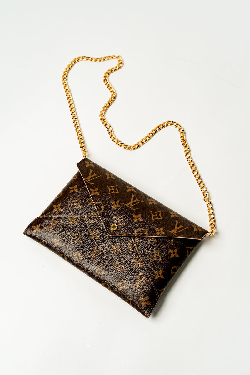 lv gold purse chain