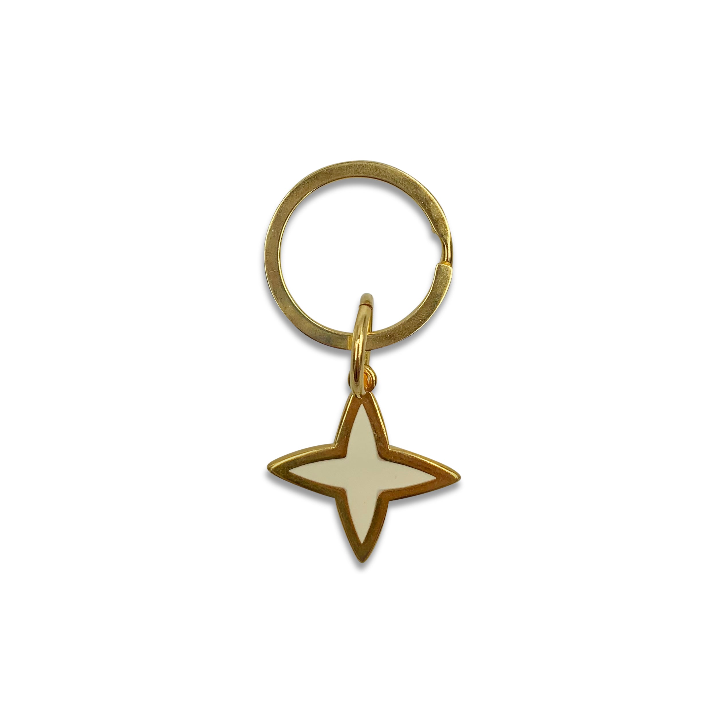 Pendant Keyring White Star