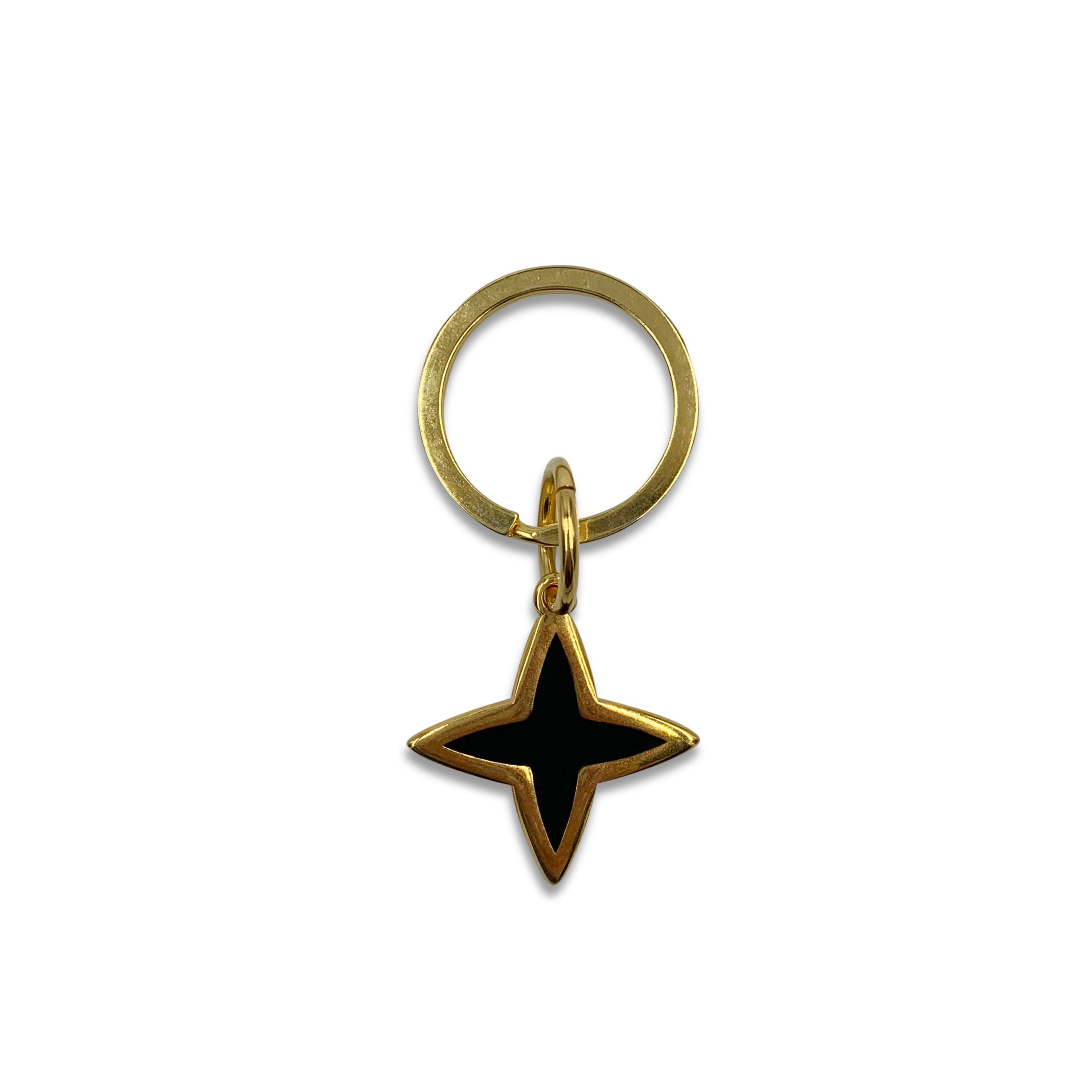 Pendant Keyring Black Star